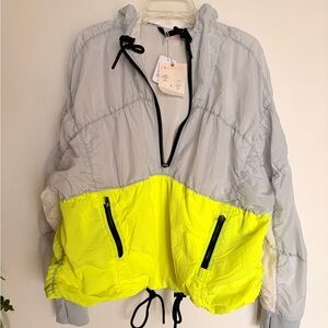 NWT Free People Happy Camper Color Block Pullover Jacket